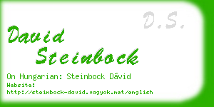 david steinbock business card